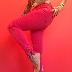 Pink Zara skinny pants size 38
